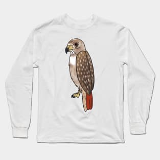 Red Tailed Hawk - Cartoon Long Sleeve T-Shirt